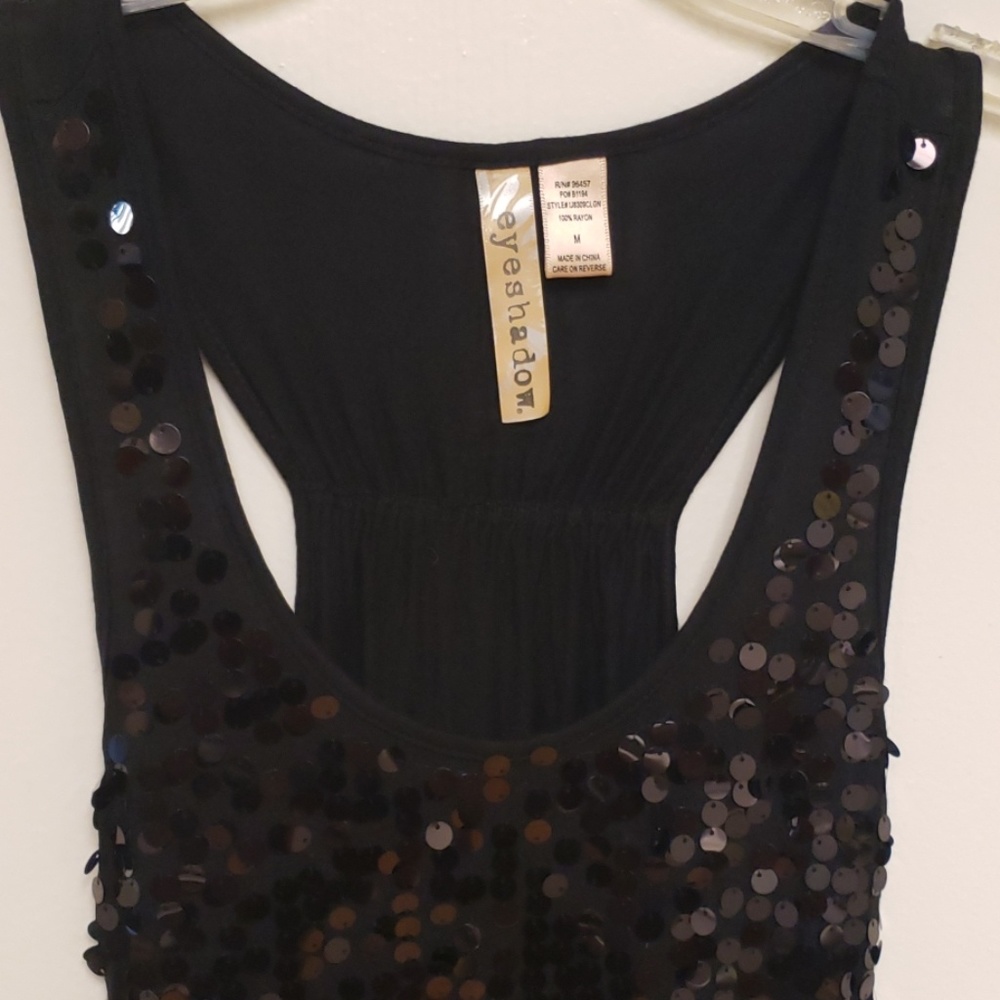 Black sequined tank top - Picture 4 of 6